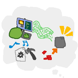 dramatic depiction of me working on this fangame