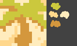 the palm tree with 4 colors
